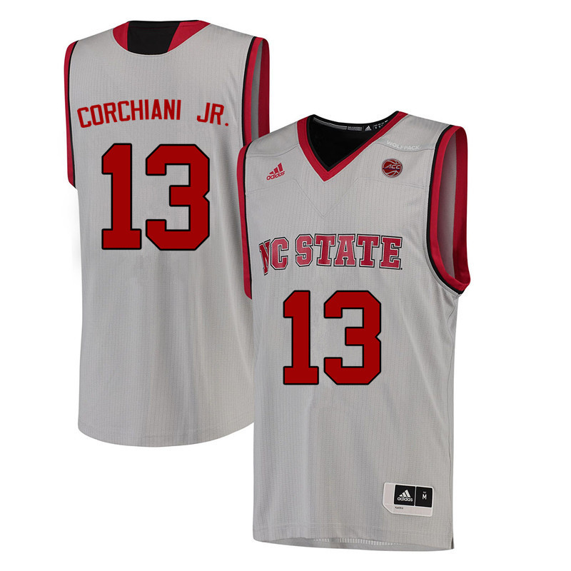 Men NC State Wolfpack #13 Chris Corchiani Jr. College Basketball Jerseys-White - Click Image to Close